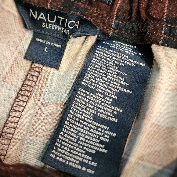 Nautica Fleece Pajama Pants Men's Size Large - Picture 7 of 7